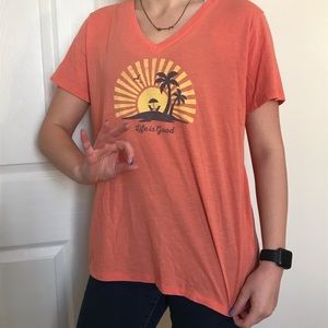 Life is Good Tropical Short Sleeve Top